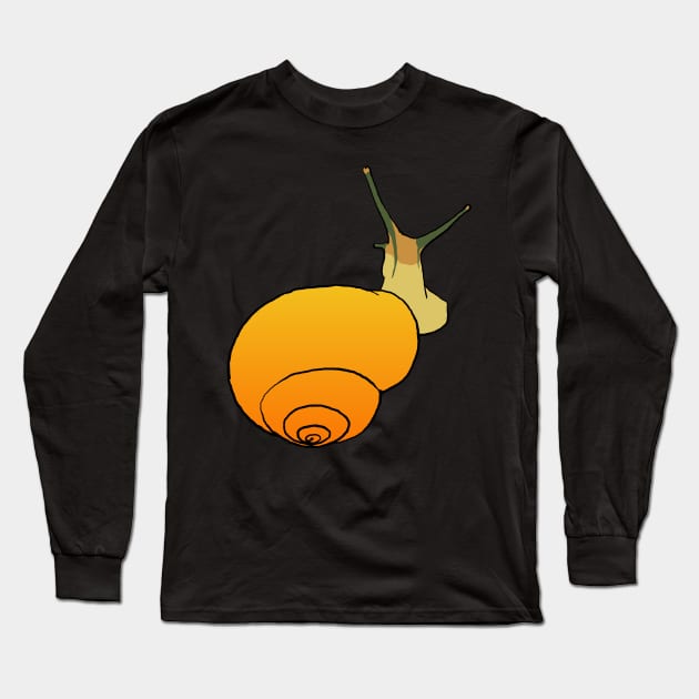 Yellow Snail Long Sleeve T-Shirt by pomoyo